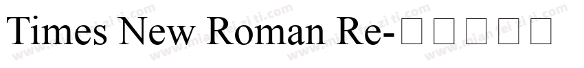 Times New Roman Re字体转换